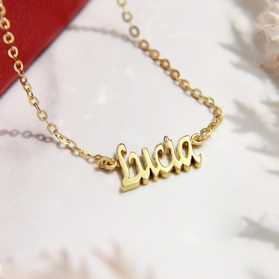 Buy YAM ARTS Personalized/Customized Gold Plated Crown With Heart Name  Necklace/Necklace With Ur name Or Love One Name With 24k Gold Plating And  lazer Engraved Finish at Amazon.in