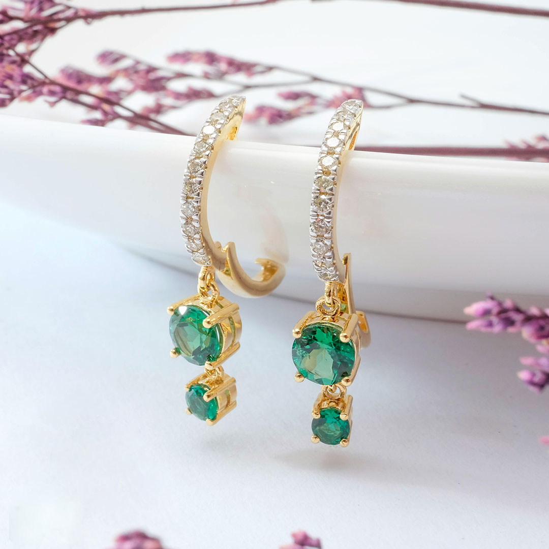 Zain “Emerald” Earrings | Oro China Jewelry
