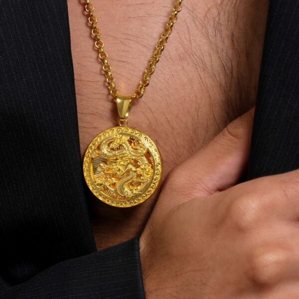 Solar Dragon Medallion Pendant - Image 2