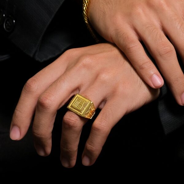 Embossed Blessing Fortune Ring - Image 2