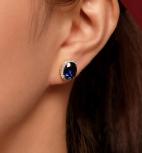 Alternative view of Kise "Blue Sapphire" Earrings