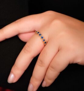 Alternative view of Amal "Blue Sapphire" Ring