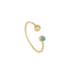 Wella "Emerald and Citrine" Ring
