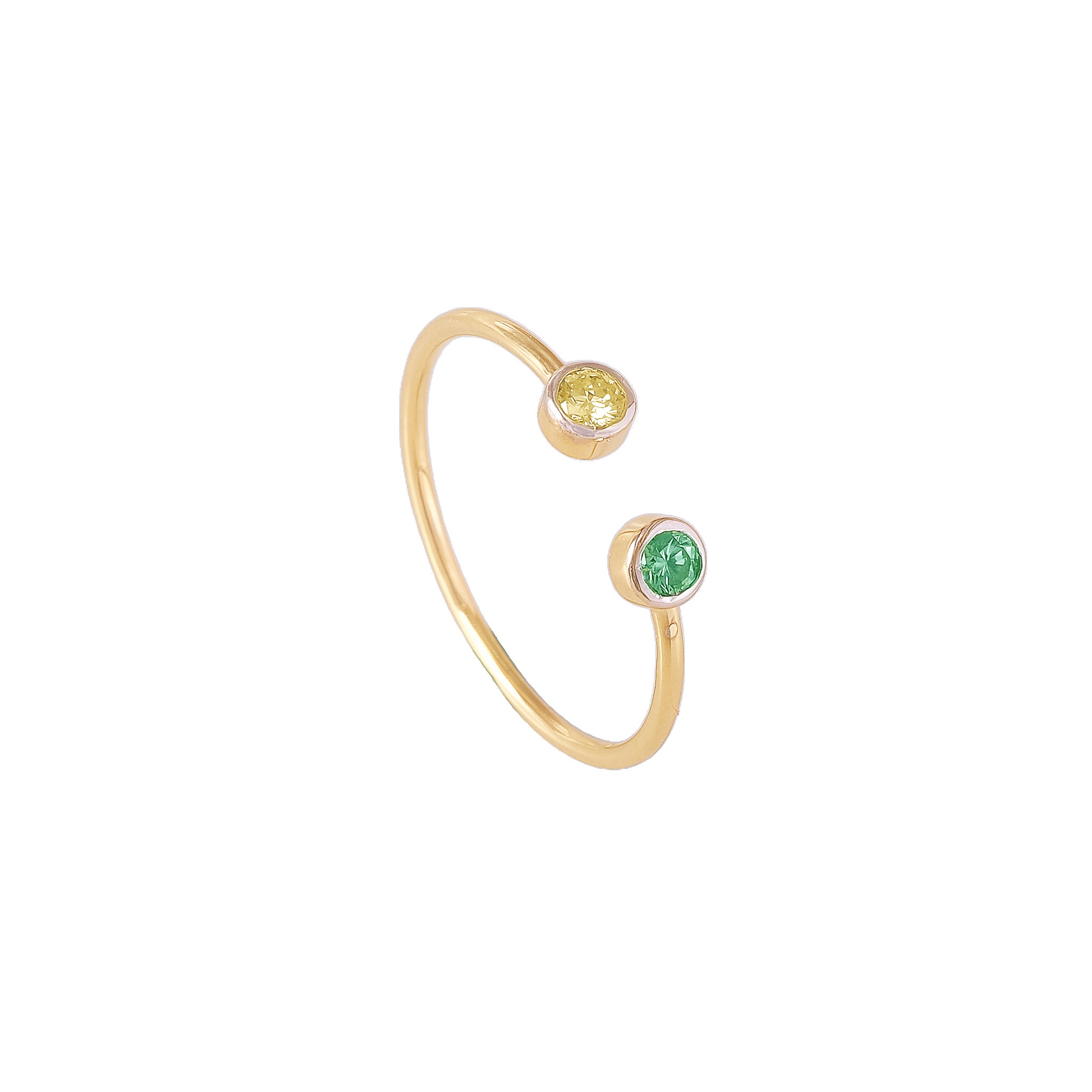 Wella "Emerald and Citrine" Ring