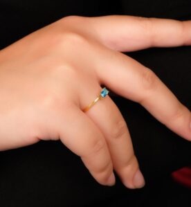 Alternative view of Celia "Blue Topaz" Ring