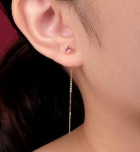 Alternative view of Ralen "Pink Tourmaline" Earrings