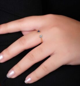 Alternative view of Wella "Blue Sapphire and Blue Topaz" Ring