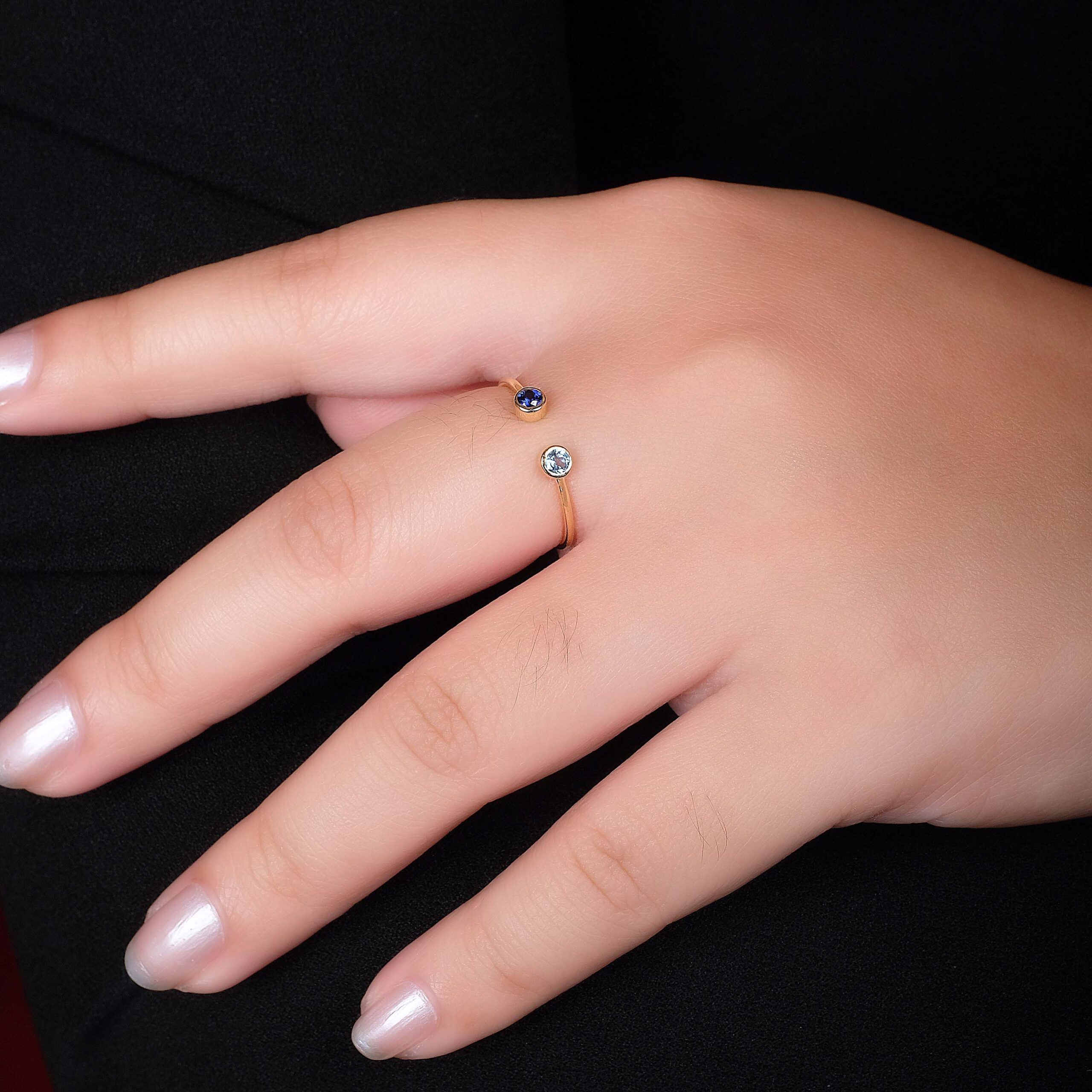 Wella "Blue Sapphire and Blue Topaz" Ring - Image 2