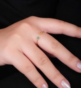 Alternative view of Wella "Emerald and Citrine" Ring