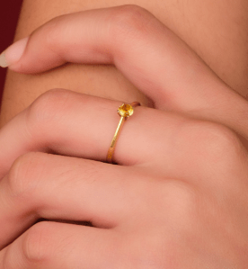 Alternative view of Klian "Citrine" Ring