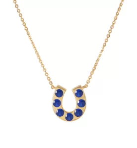 Azure Spirit Horseshoe Necklace