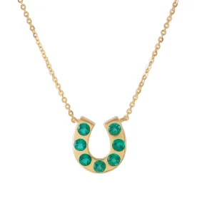 Jade Luck Horseshoe Necklace
