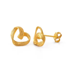 Twist Heart Earrings